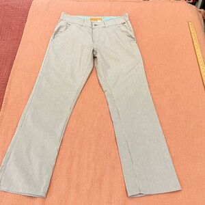 Men's pinstriped Gray Chinos W33L33 with nice details, inner pocket